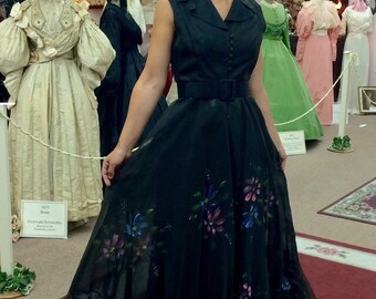 Hand Painted Monarch Butterfly Prom Dress